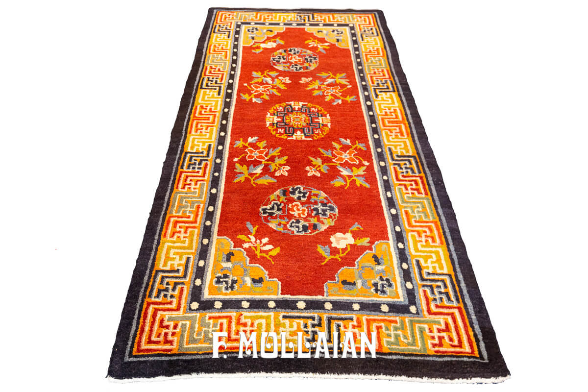 Antique Tibetan Rug Red Field n°:715174